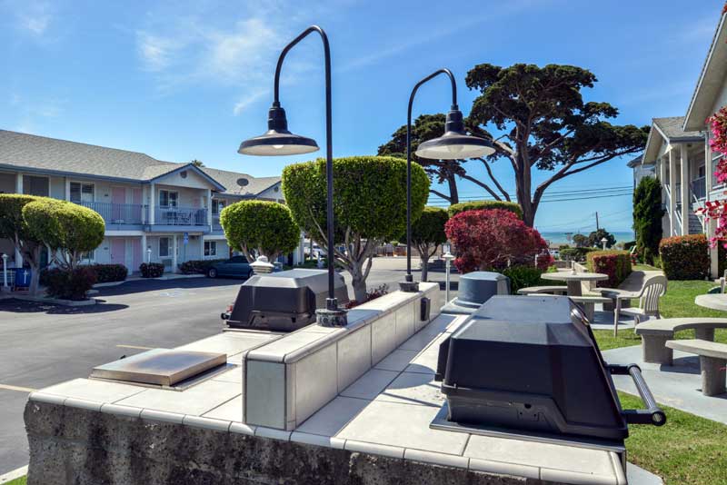 Hotels In Cayucos Ca Beach Inn Cambria Morro Bay Barbeque Area Pet Friendly Hotel Cayucos Beach Inn